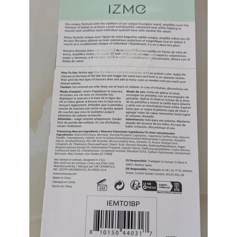 IZME New York Moroccan Argan Oil Volumizing Mascara - Black - Twin Pack